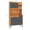 Kit Cocina Vekkahome Carla 5 Puertas Gris