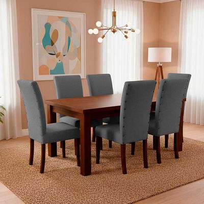 Juego de Comedor Living Factory Teka 6 Sillas Gris