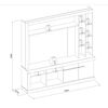 Home TV Di Poretti Design Canelaa Hasta 65" Caf&eacute; Claro