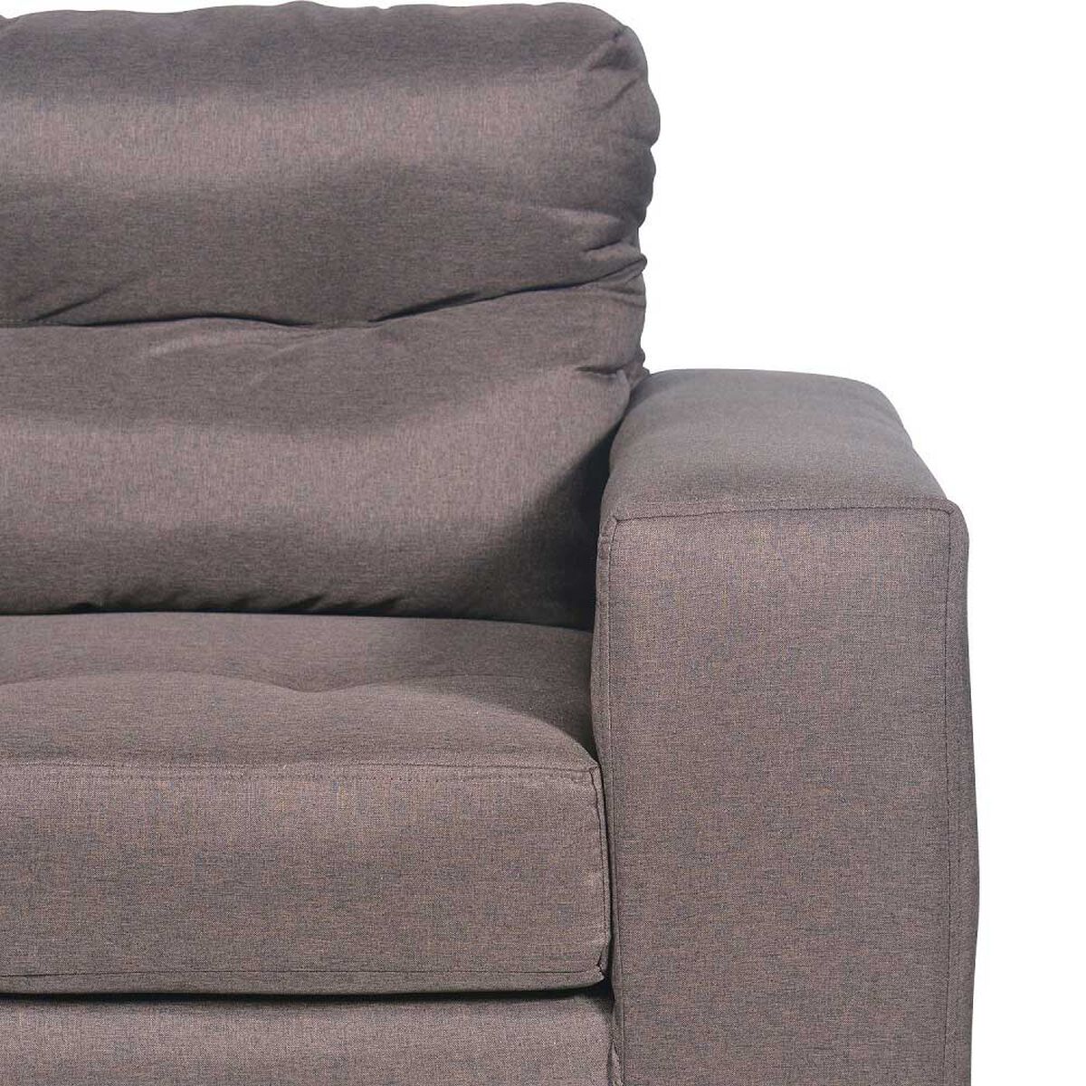 Sofá Seccional Modular Kea Liverpool 5 Cuerpos Tela Café