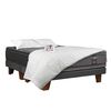 Cama Europea Celta Base Dividida 2 Plazas Everest Copper Black + 2 Almohadas + Textiles