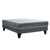 Combo Cama Europea Celta 2 Plazas Cádiz + Respaldo + 2 Veladores Casanova Nogal