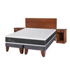 Cama Europea CIC Base Dividida 2 Plazas Ortopedic + Respaldo + 2 Veladores New Villarrica