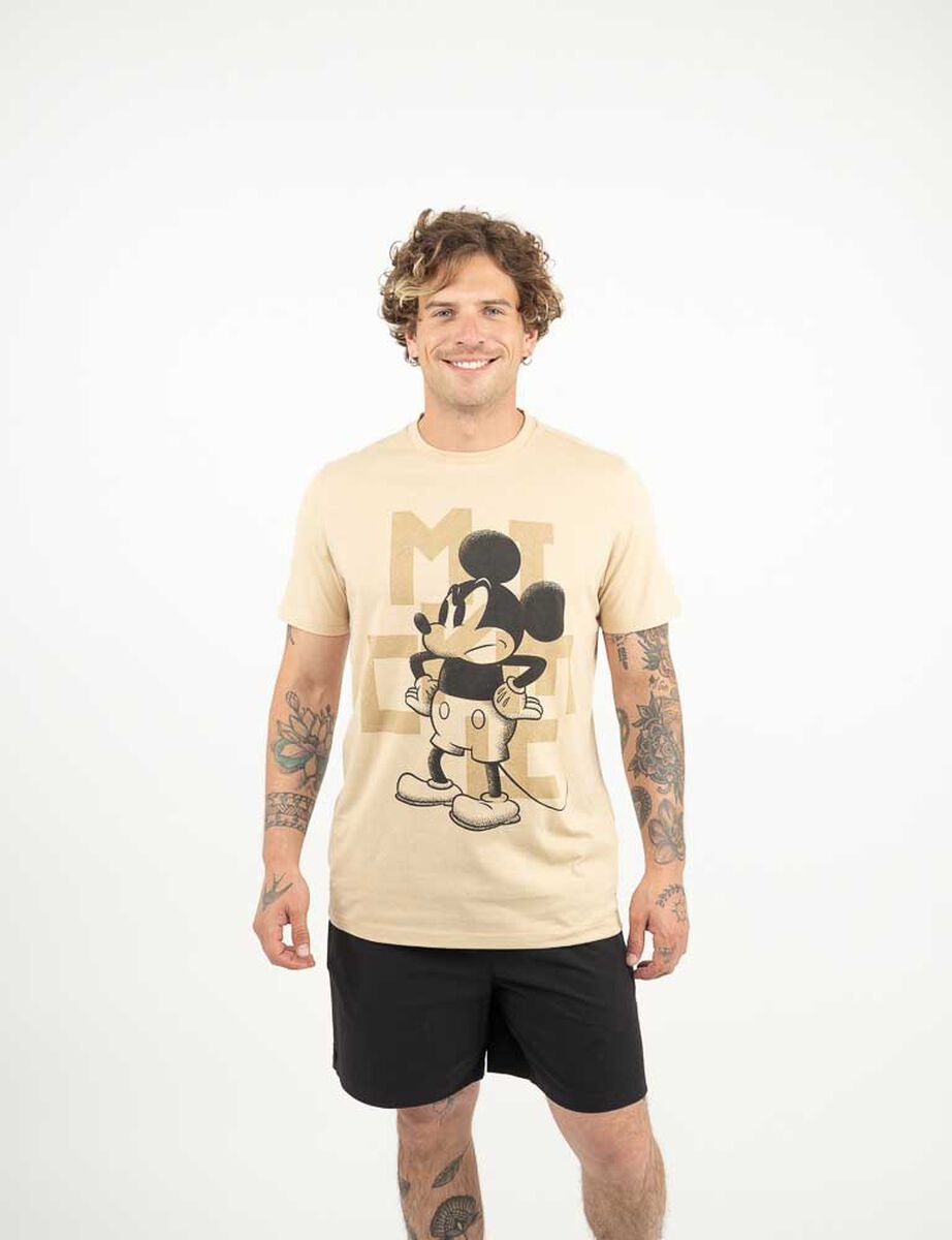 Polera Mickey Mouse Manga Corta Hombre Licencia