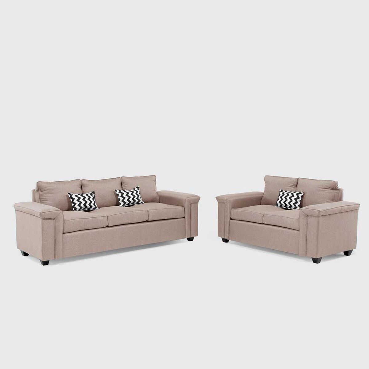 Juegos de Living Mons Sicilia Sof&aacute; 3 Cuerpos + Sof&aacute; 2 Cuerpos Beige