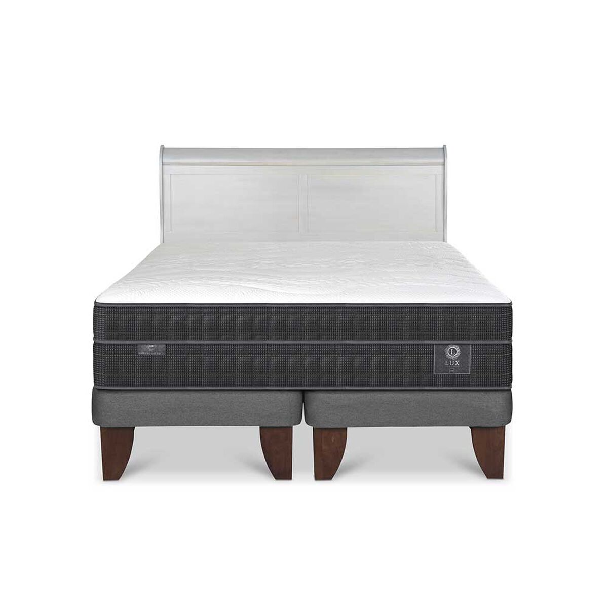Cama Europea CIC Base Dividida King Lux + Respaldo Miro Alpino