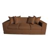 Sofá + 2 Pouff Diseños A&M Home Maxi 5 Personas Chocolate