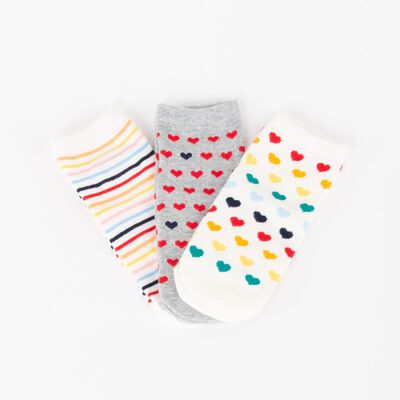 Imagen 1 del producto Pack 3 Calcetines Mujer Icono Crudo