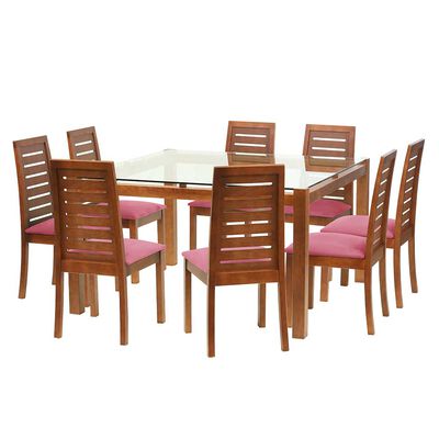 Juego de Comedor Latam Home Barcelona 8 Sillas Rosa