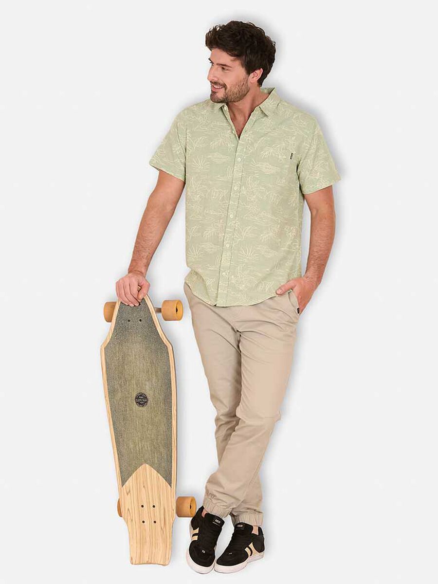 Camisa Estampada Manga Corta Hombre Maui And Sons