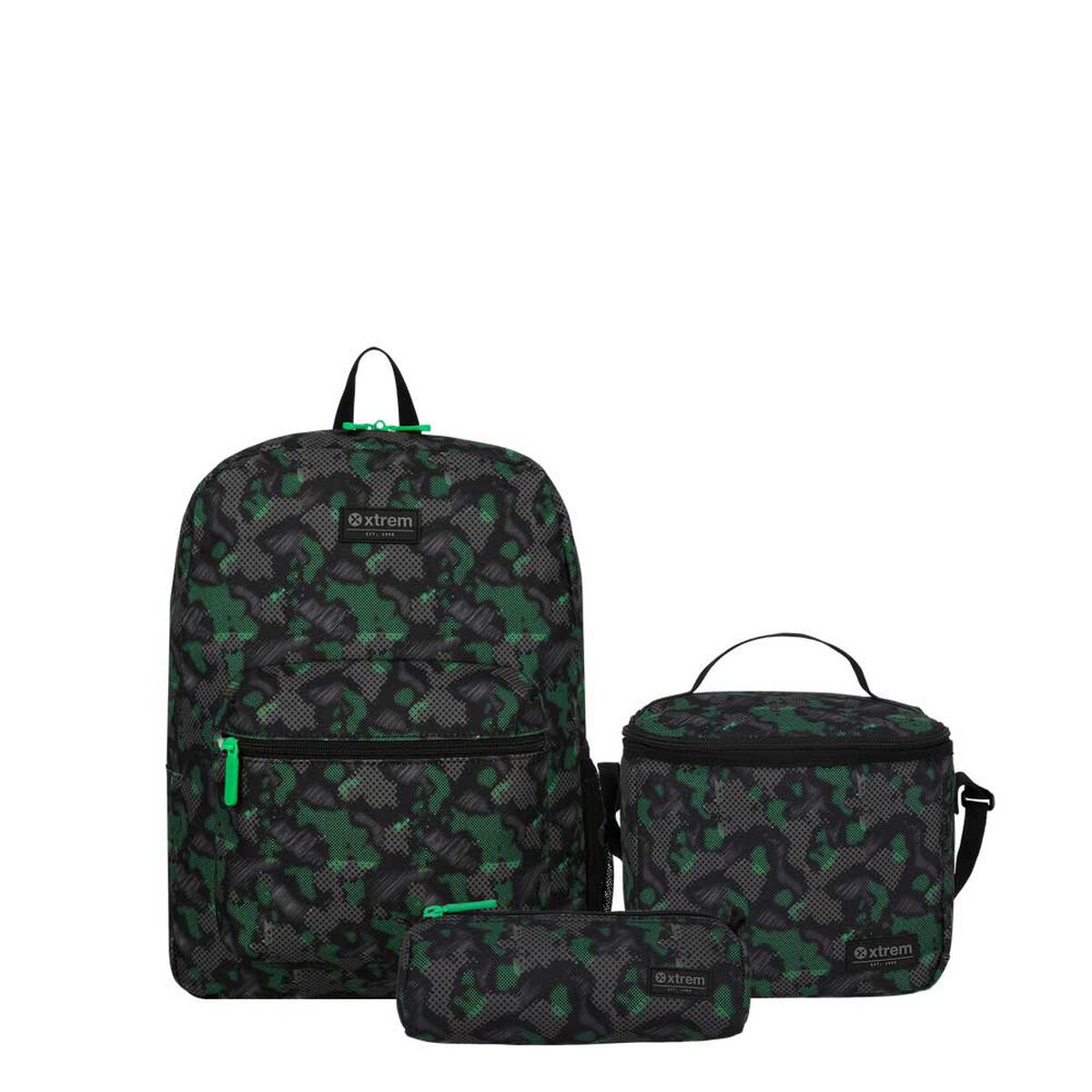 Triple Pack 6XT Mochila Ni&ntilde;o Xtrem Verde Militar