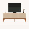 Rack TV Exit Florencia 100" Blanco y Canela