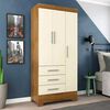 Clóset Altavision Palmas natu 3 Puertas 3 Cajones Nature White