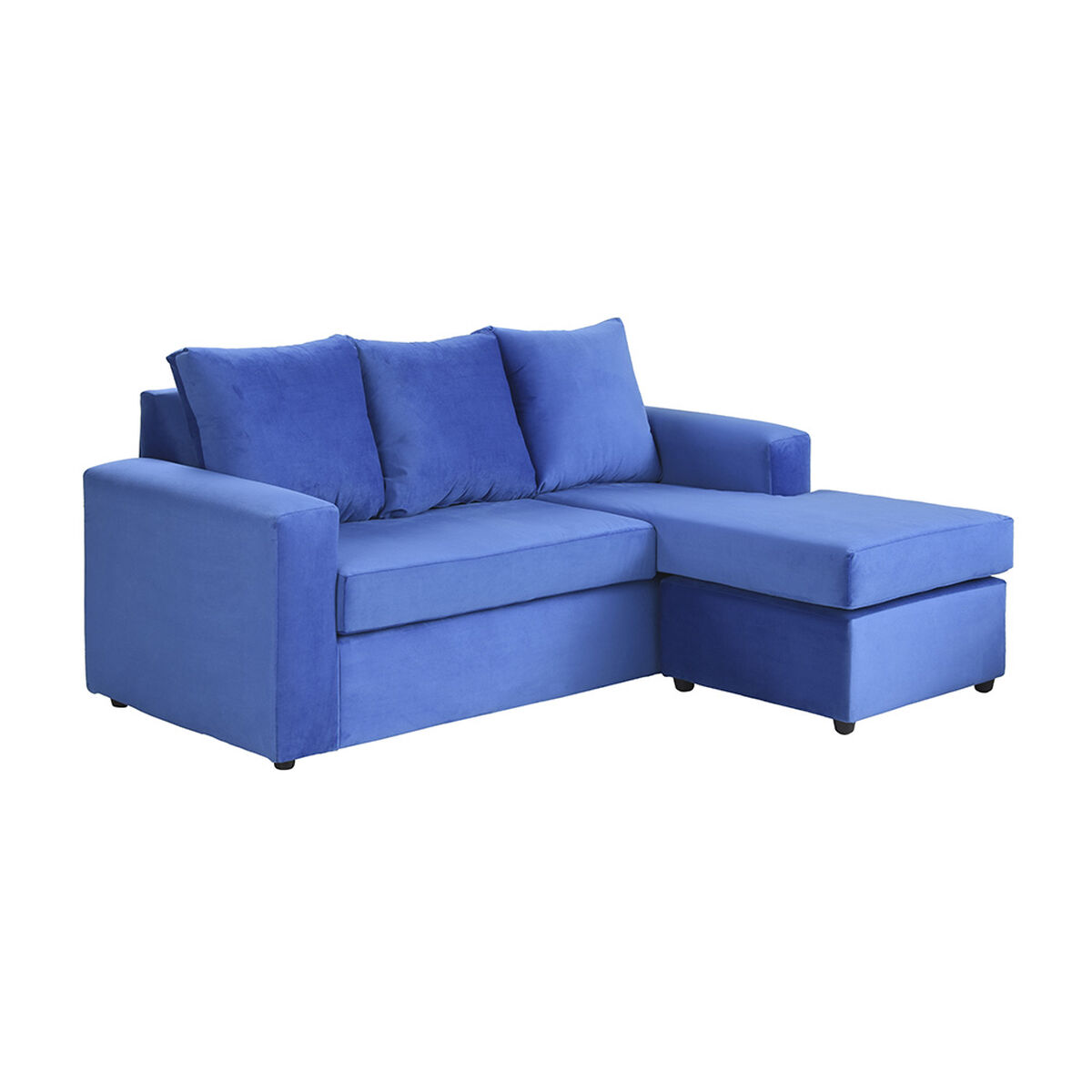 Sofá Seccional Bodevir BI-L 3 Cuerpos Azul Rey