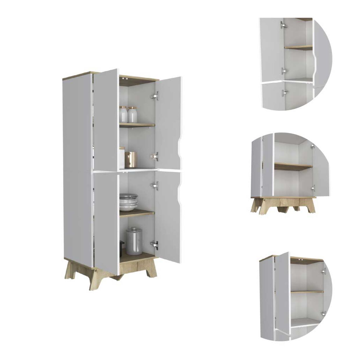 Alacena TuHome 4 Puertas Bi Color Blanco Duna