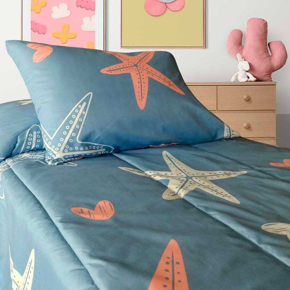 Plum&oacute;n Illusions 1,5 plazas Infantil Starfish Celeste