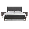 Cama Europea CIC King New Ortopedic + Respaldo Eufrates + 2 Veladores + Almohadas + Plum&oacute;n