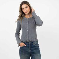 Sweater Mujer Zibel Gris, Verde