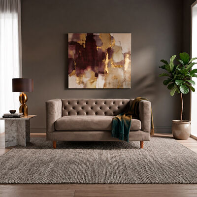 Sof&aacute; Tela Velvet Latam Home Brescia 2 Cuerpos