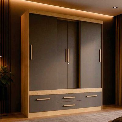 Closet Yardas Alexa 4 Puertas 4 Cajones Freij&oacute; Negro
