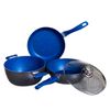 Batería de Cocina Swiss Nature Labs Flavorstone Azul 4 Piezas