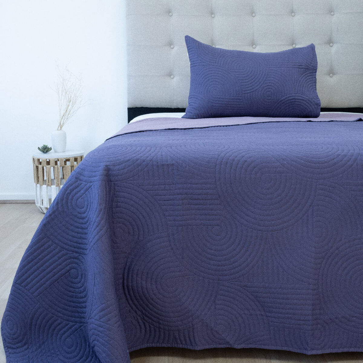 Quilt Doral Hotpress Bi-Color 1,5 Plazas Lila