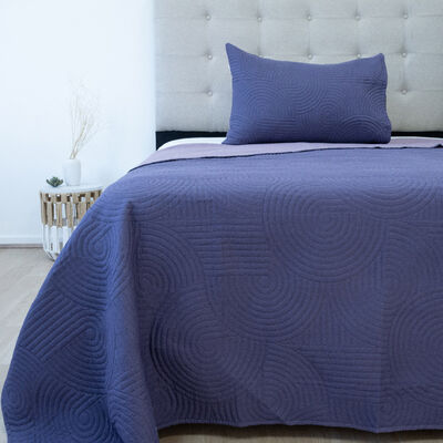 Quilt Doral Hotpress Bi-Color 1,5 Plazas Lila