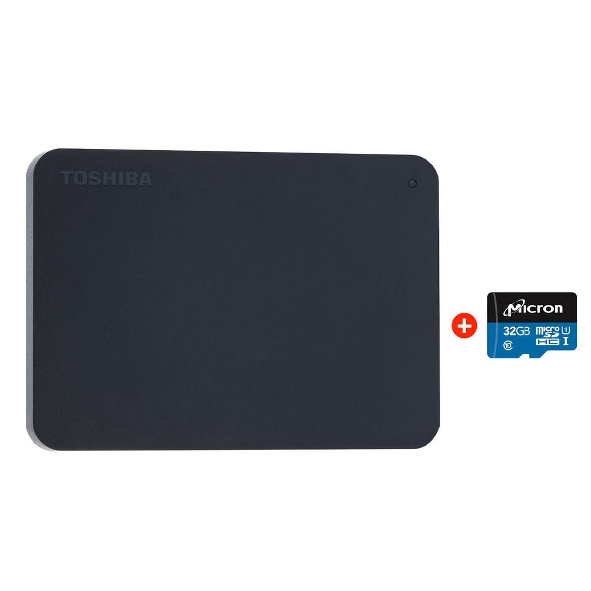 Disco Duro Externo Toshiba 2TB + Micro SD Micron 32GB
