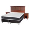 Box Spring CIC Base Dividida King New Ortopedic + Respaldo + 2 Veladores New Torino