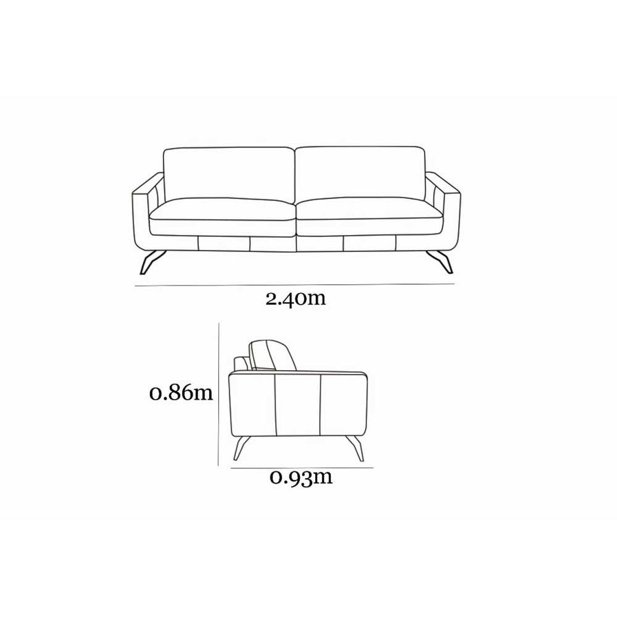 Sofá Amuv Trivento 3 Cuerpos Beige