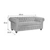 Sofá Innovamuebles Manchester Capitoné Cuero 3 Cuerpos Brown