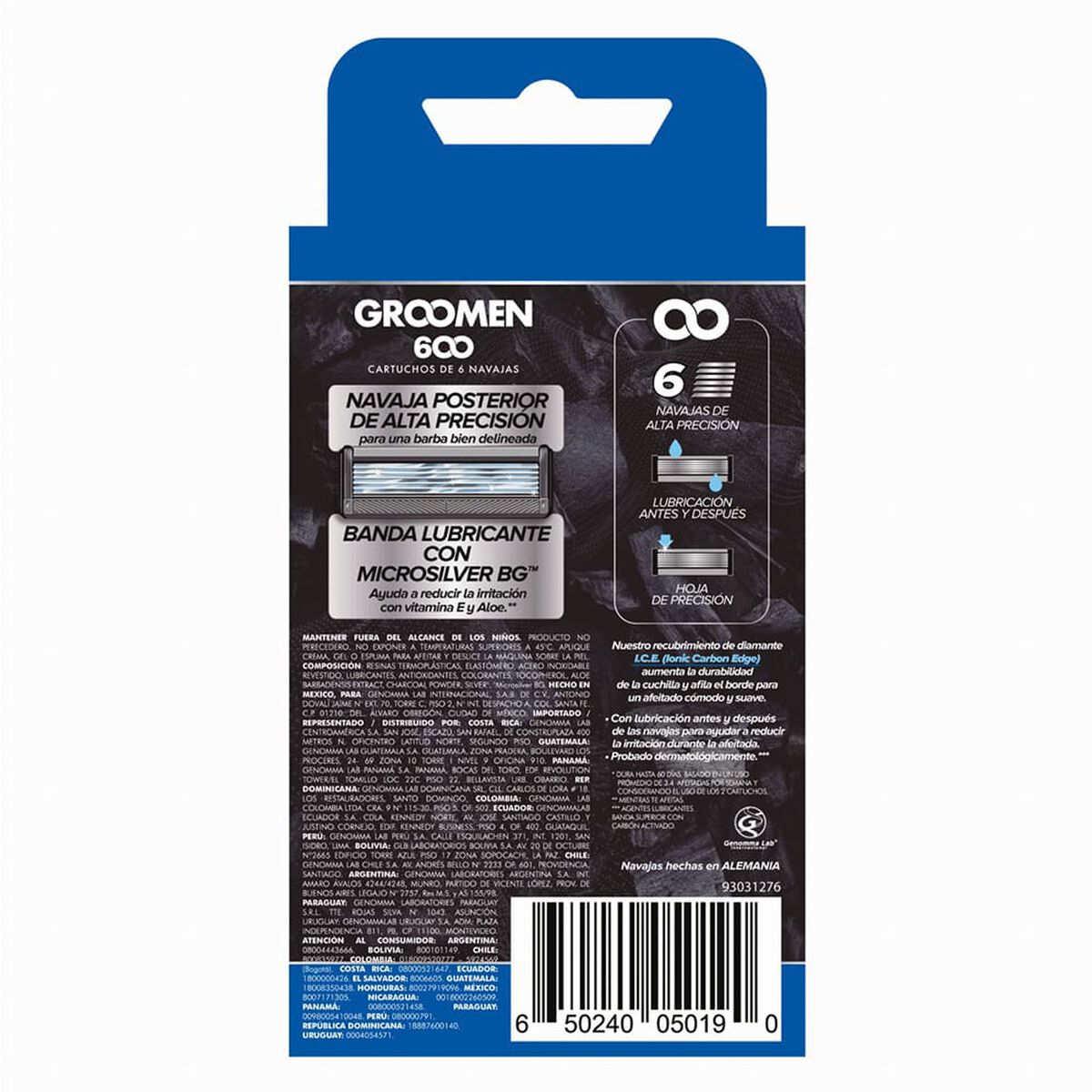Pack Máquina Afeitar Groomen 600 + 1 con 12 Repuestos