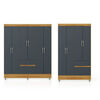 Combo Closet Vekkahome 6 Puertas + Closet 4 Puertas Americano Gris