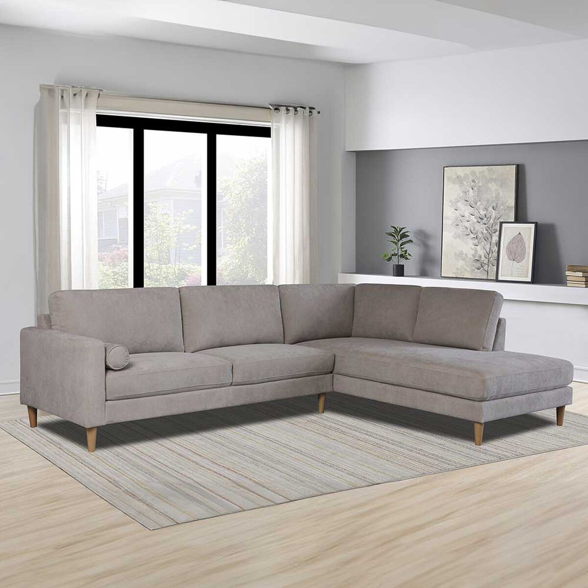 Sofá Seccional Derecho CIC Belfast 5 Cuerpos Arena