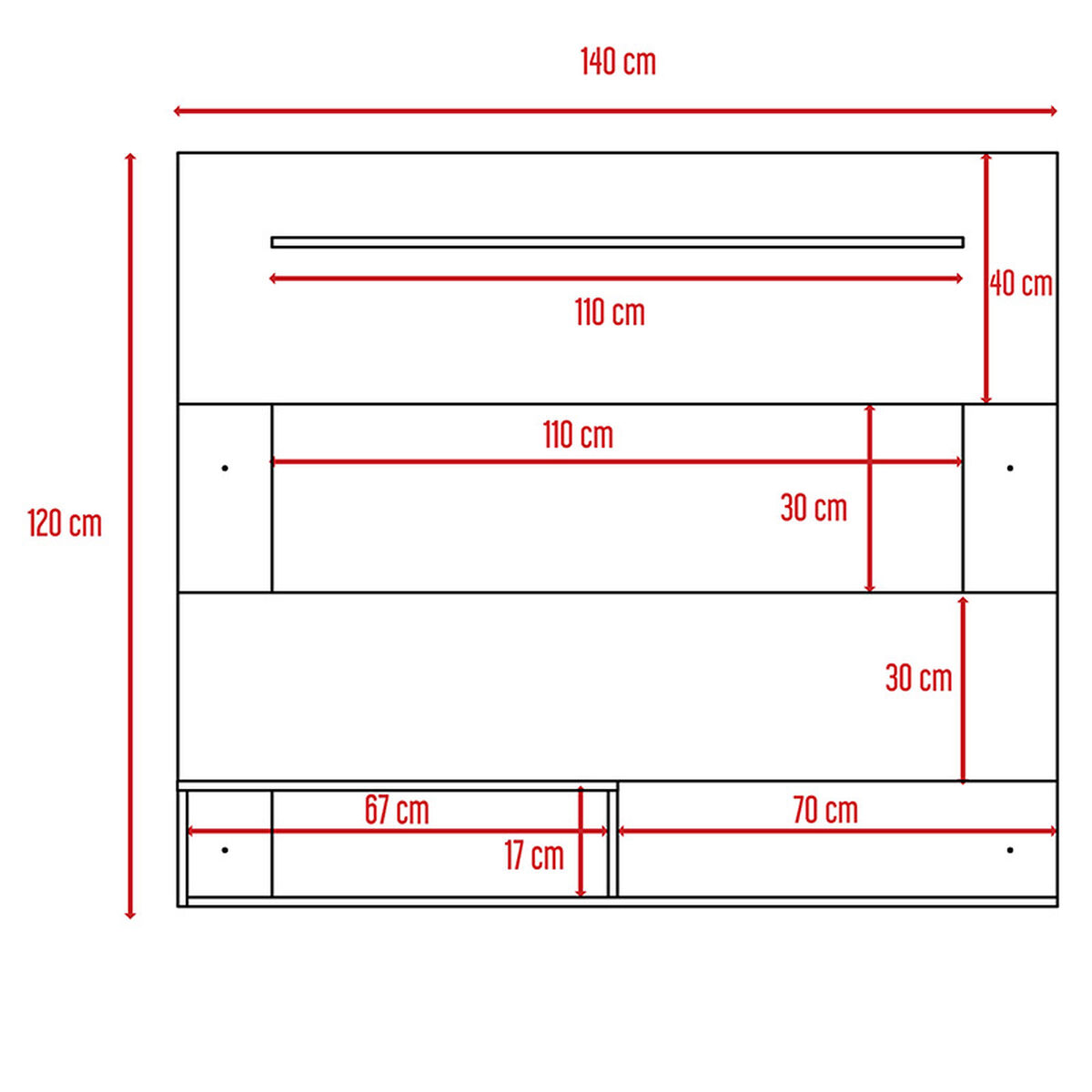 Set Panel TV + Biblioteca Escalera
