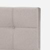 Cama Europea Rosen Super King Driven + Respaldo + Velador Issey Niebla