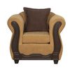 Juego de Living Black Factory Barcelona Sofá 3 Cuerpos + Dos Sillones 1 Cuerpo Oro