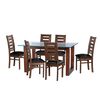 Juego de Comedor Latam Home Pamplona Granada 6 Sillas Cuero Gris