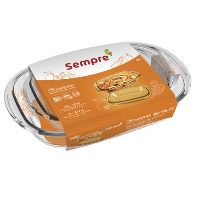 Set 2 Fuentes Refractarias Vidrio Templado Nadir Sempre