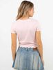 Polera Crop Con Estampado Mujer Icono