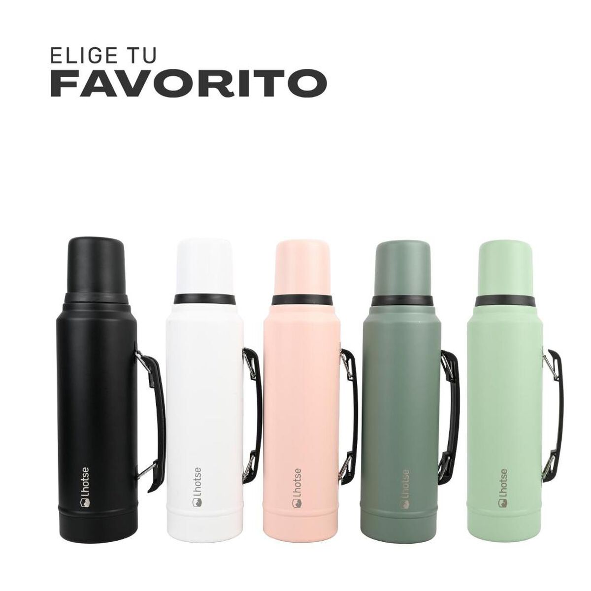 Termo Liquido Acero Inoxidable Lhotse Classic 1,3 lts Rosado