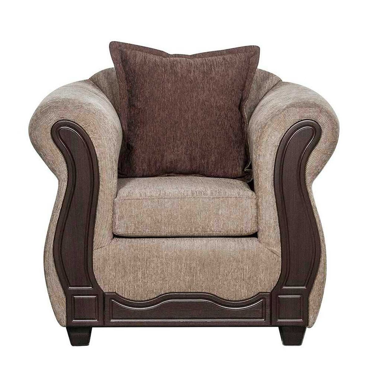 Juego de Living Black Factory Barcelona Sof&aacute; 3 Cuerpos + Dos Sillones 1 Cuerpo Beige