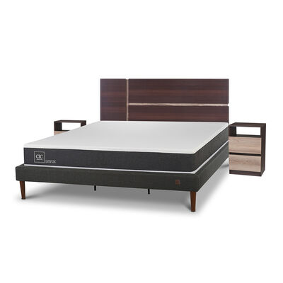 Imagen 2 del producto Cama Europea CIC King New Ortopedic + Respaldo Enio + 2 Veladores