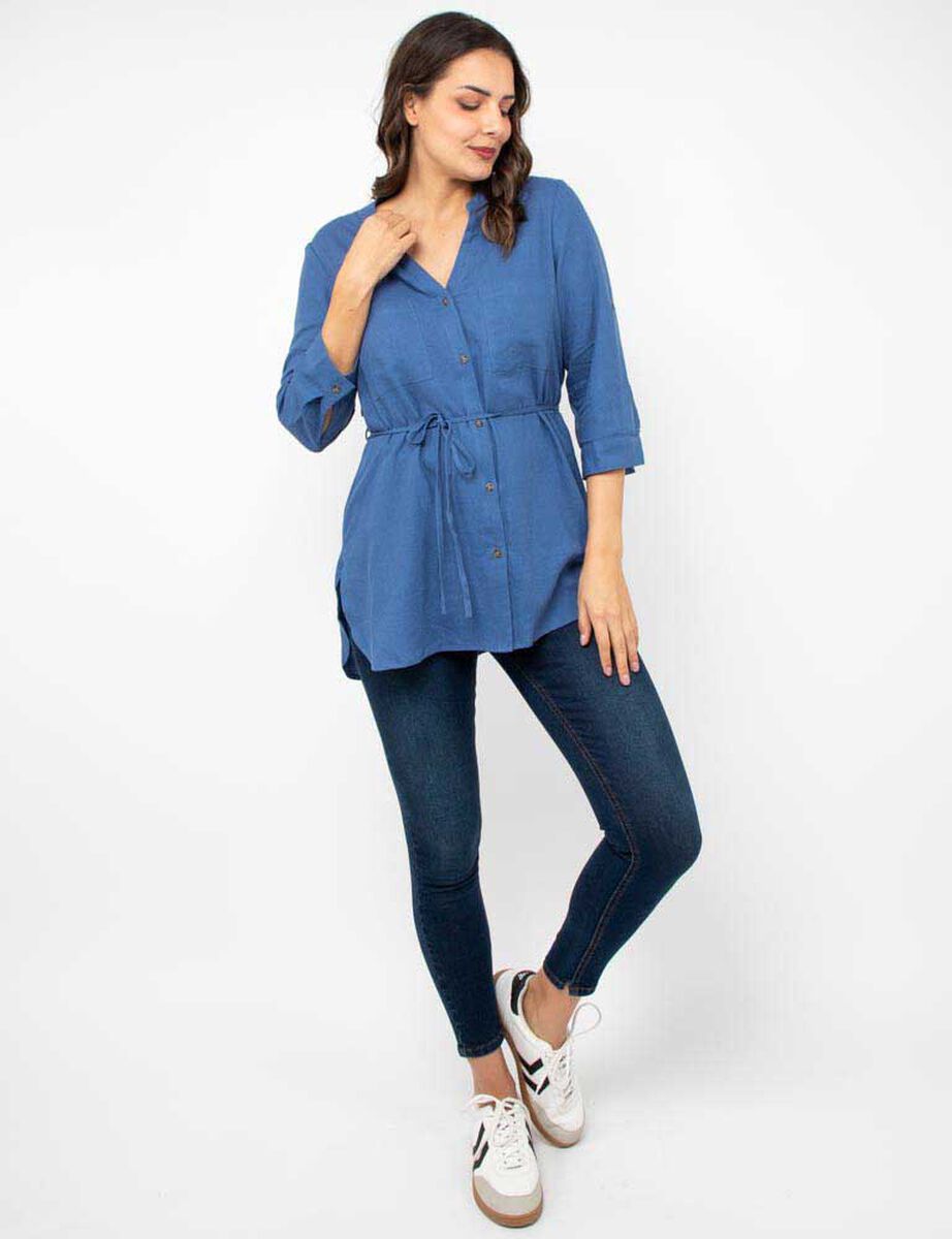 Blusa Lisa Manga 3/4 Mujer Zibel