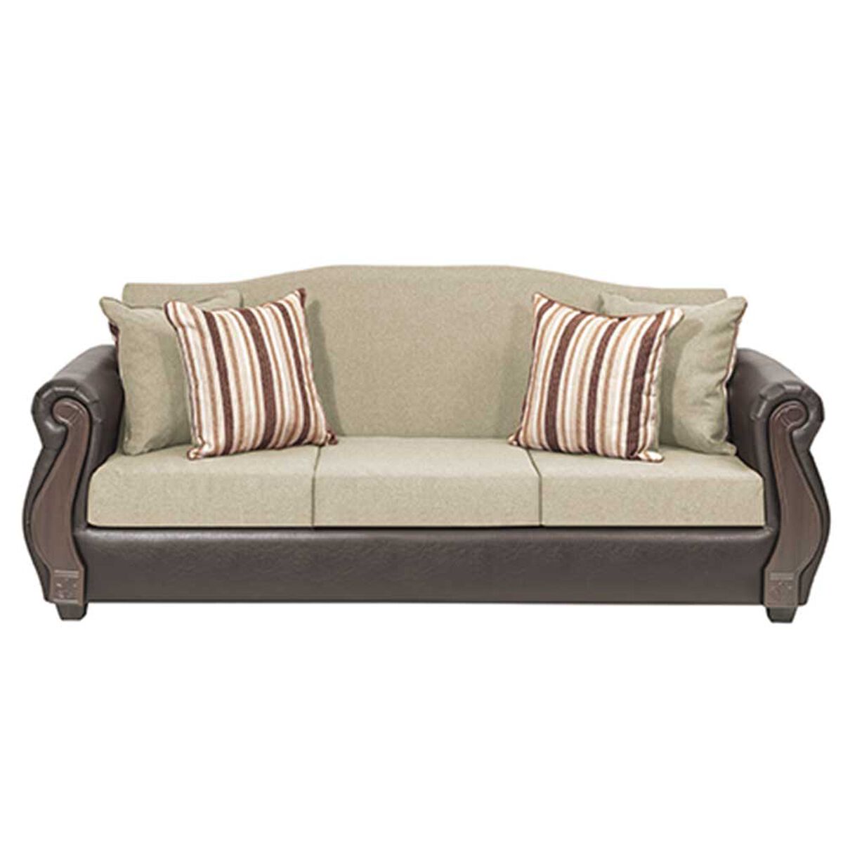 Juego de Living Innovamuebles New Bugambilia Sofá 3 Cuerpos + Sofá 2 Cuerpos + Butaca 1 Cuerpo 1 Cuerpo Beige 