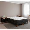 Combo Cama Europea Belsogno Base Dividida 2 Plazas Premium + Respaldo + 2 Veladores Dreams 2 Plazas Treliza Negro