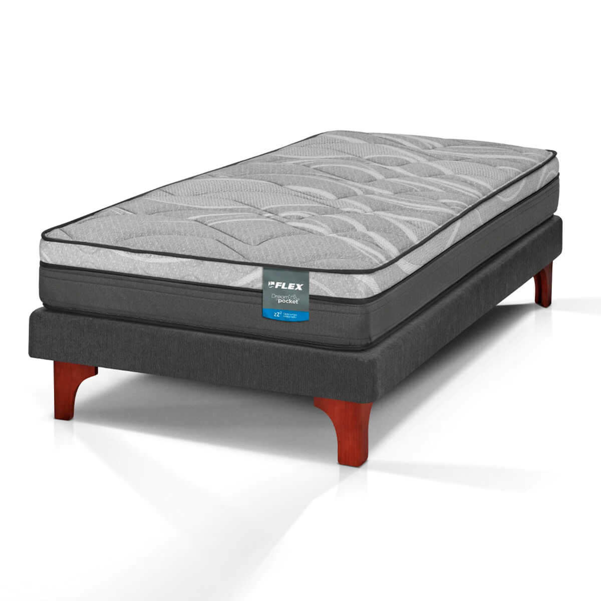 Cama Europea Flex 1,5 Plazas Dream Pocket Box