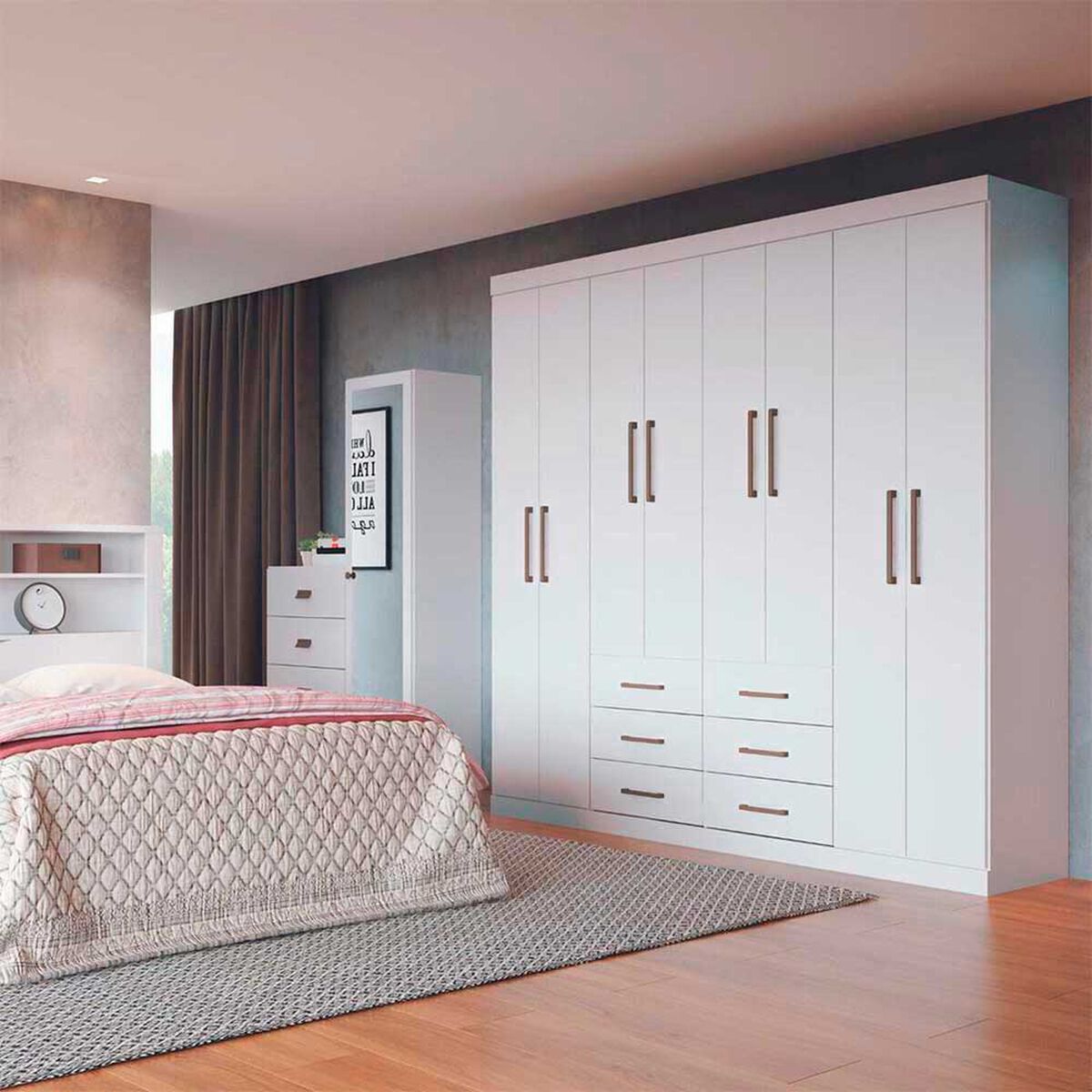 Cl&oacute;set Onessta Liverpool 8 Puertas 6 Cajones Blanco