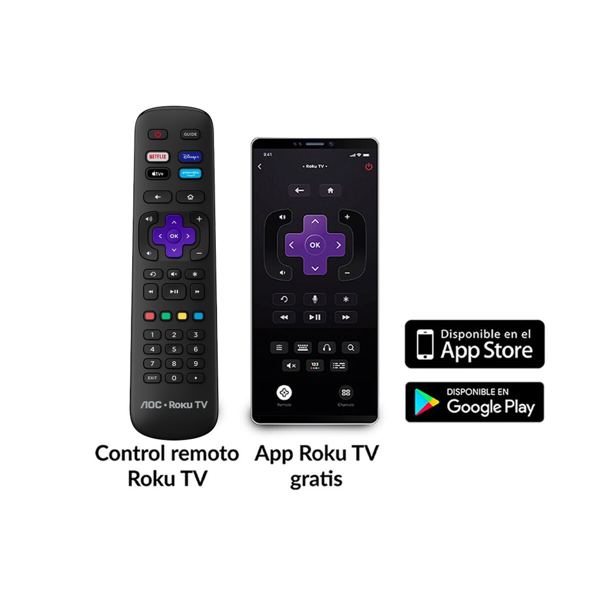 LED 40" AOC Roku TV 40S5045 Smart TV FHD