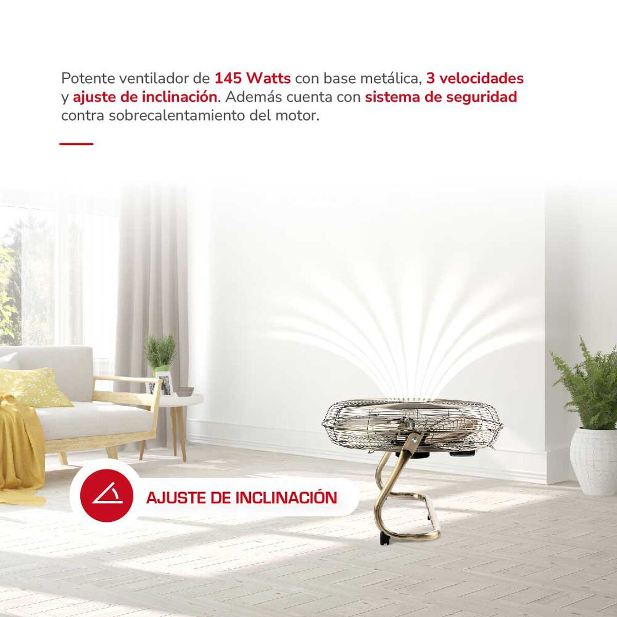 Ventilador de Mesa Thomas TH-20BNS Bronce/Negro